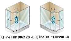 Душевой уголок Kolpa-San Q Line TKP L/D 120x90