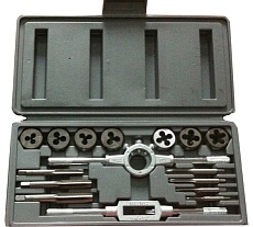 Набор метчиков и плашек Политех 16 предметов в пластиковой коробке 4515009