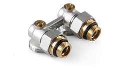 Узел нижнего подключения PRO AQUA для 2-х труб. систем с ниппелем угловой 1/2 INS201HVAx