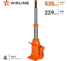 Телескопический домкрат Airline 4 т, в сумке, MIN - 229 мм, MAX - 535 мм AJ-TB-04