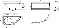 Акриловая ванна Ravak Avocado 160x75 см L CQ01000000