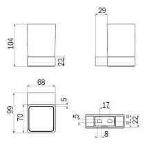 Держатель для стакана Inda Indissima A88100CR21 хром