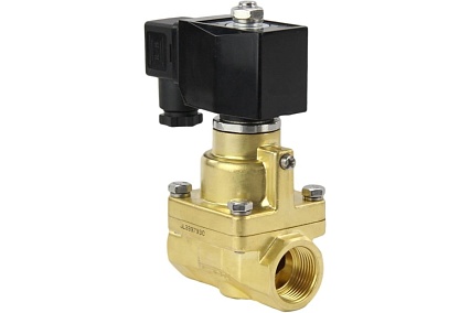 Электромагнитный клапан DN.ru V2W-1000P-NC Ду50 Ру0.4-16 НЗ PTFE 24В DC D130-02345