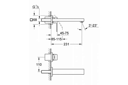 Смеситель для раковины Grohe Eurocube 23447000