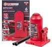 Бутылочный домкрат Forcekraft 12т с клапаном h min-217мм, h max-407мм FK-T91204 DS(26580)