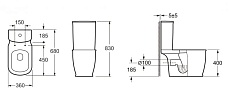 Бачок для унитаза BelBagno Prado BB10150T