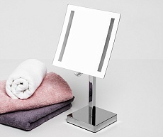 Зеркало косметическое WasserKRAFT K-1007 увеличительное, LED-подсветка
