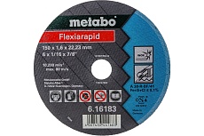 Диск отрезной по нержавеющей стали 150x22,2 мм Metabo 616183000