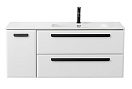 Тумба с раковиной Cezares Eco-Cer-N 120 см 2 ящика, 1 дверца, правая Bianco Lucido