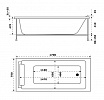 Фронтальная панель для ванны Jacob Delafon Spacio 170x75