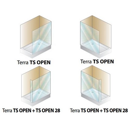 Душевая перегородка Kolpa-San Terra TS Open 90