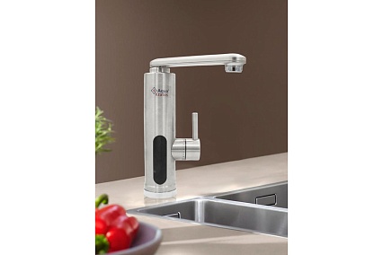 Смеситель для кухни с электронагревом Aquakratos с УЗО, хром, 3 кВт 31DY31