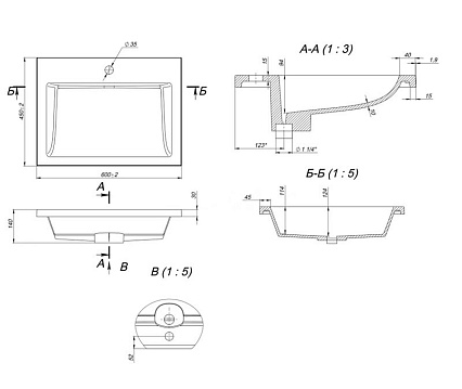 Мебель для ванной AQUAme S1 60 см бежевый