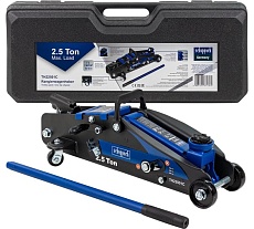 Домкрат подкатной гидравлический Scheppach 2.5т с фиксацией (h min 140мм, h max 387мм) в кейсе Sch-TH22501C(65257)