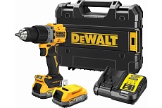 Ударная бесщеточная дрель-шуруповерт DeWalt 2 скорости, 2 АКБ 18 В XR Li-Ion DCD805E2T-QW