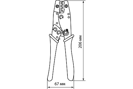Обжимные клещи TDM ELECTRIC КО-5Е 0,5-6мм SQ1001-0002