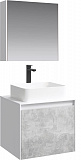 Мебель для ванной Aqwella 5 stars Mobi 60 см белый, фасад бетон светлый
