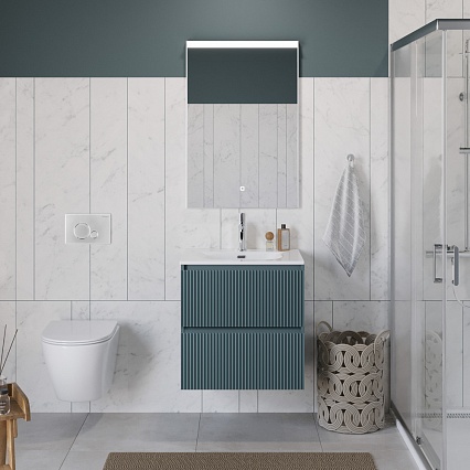 Мебель для ванной BelBagno Uno 60 см Голубой матовый