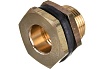 Штуцер для врезки в бочку 1/2" ВР х 3/4" НР + уплотнитель, 2 шт HG 1649809