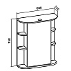 Зеркальный шкаф Руно Гиро 60 см R белый