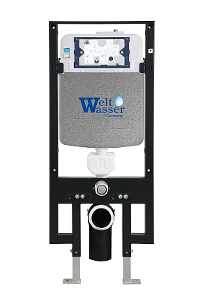 Комплект Weltwasser 10000010518 унитаз Gelbach 041 MT-BL + инсталляция + кнопка Amberg RD-BL