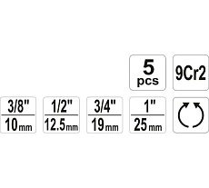 Набор трубных клуппов Yato 4 предмета, 3/8&quot;; 1/2&quot;; 3/4&quot;; 1&quot; YT-29001
