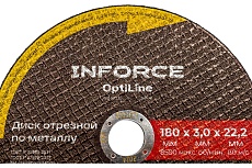 Диск отрезной по металлу OptiLine (180x3.0x22.2 мм) Inforce INB18030