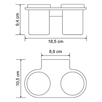 Держатель для стакана WasserKRAFT Kammel K-8328D, двойной