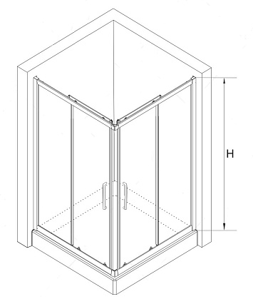 Душевой уголок RGW Classic CL-34B 90x90 прозрачное, черный