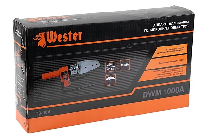 Аппарат для сварки Wester ПП труб DWM1000A 1000 Вт, с 6-ю насадками 159376