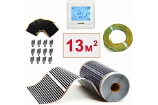 Плёночный электрический тёплый пол ТеплоСофт 13м.кв с сенсорным терморегулятором плёнка 13м.кв./сенс