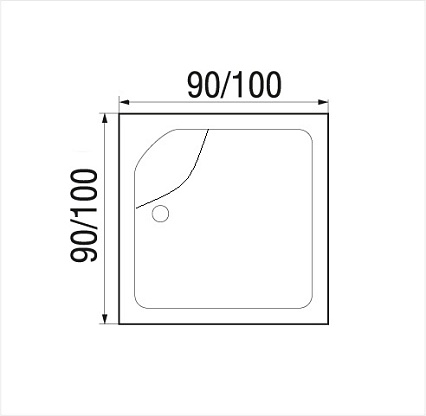 Поддон для душа Wemor 100/41 S 100x100 10000006111