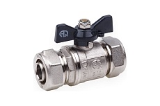 Шаровой кран для МП труб Aqualink 16x16 B бабочка 872