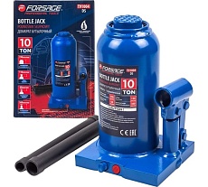 Бутылочный домкрат Forsage 10т с клапаном, h min-200мм, h max-385мм F-T91004 DS(51447)