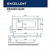 Акриловая ванна Excellent Heaven Slim WAEX.HEV17WHS 170x75