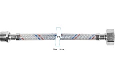 Гибкая подводка для воды ЦС нейлон, 1/2”Ш х 3/4&quot;Г L-120 см, штука ГП002202