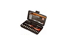 Реверсивная отвертка-держатель с битами и торцевыми головками Кратон Complect SSK-06, 46 пр. в кейсе 2 09 05 006