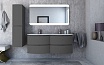 Мебель для ванной Cezares Vague 138 см, двойная раковина Grigio talpa opaco