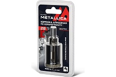 Коронка алмазная 28x70 мм, #46, со сверлом, по керамограниту, плитке, в блистере METALLICA Ultra 901793