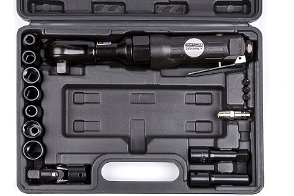 Пневматическая трещотка с набором головок 1/2" Kraftwell в кейсе KRW12RW-T