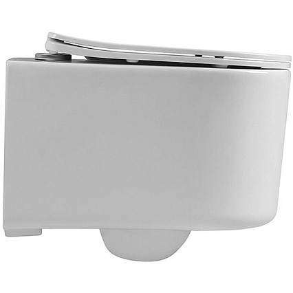 Подвесной унитаз SET Aquatek Мия-014 3в1, кнопка хром матовый