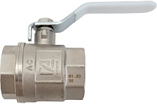 Шаровой латунный кран STI Ду32 Ру25 полнопроходной (муфта-муфта) рычаг D160-05275