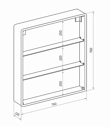 Зеркальный шкаф Континент Elliot LED 80x80 с подсветкой, МВК014