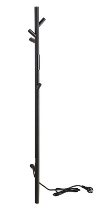 Полотенцесушитель электрический Bemeta 704151010 30W 103x1180 стойка, черный матовый