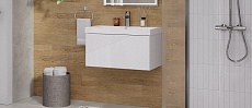 Мебель для ванной Velvex Edge 70 см подвесная, белый глянец