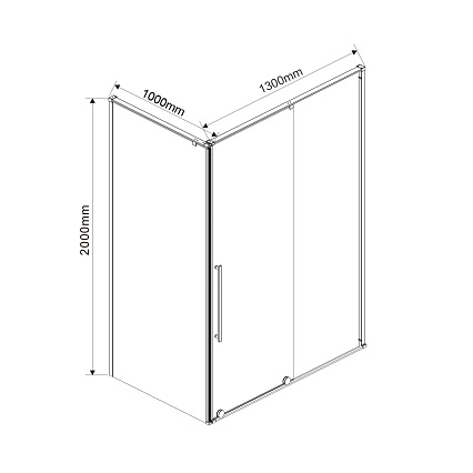 Душевой уголок Vincea Arno VSR-1A1013CL 130x100 хром, прозрачный