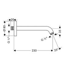 Держатель для душа Hansgrohe Porter 27412000