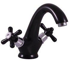 Смеситель для раковины Rav Slezak Morava Retro MK128.5CMATC черный/хром