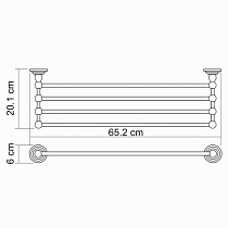 Полка WasserKRAFT Ammer K-7011 матовый хром