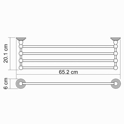 Полка WasserKRAFT Ammer K-7011 матовый хром